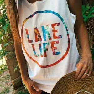 Tie Dye Lake Life Tank